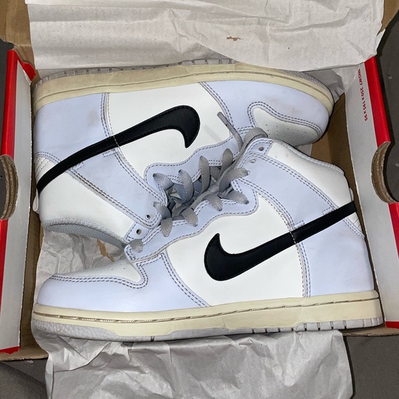 Nike Dunk High (PS)- Football Grey Black 3Y - Picture 6 of 12